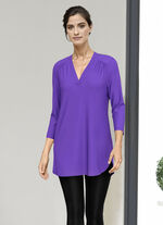Shirt-Tunika mit V-Ausschnitt LILA
