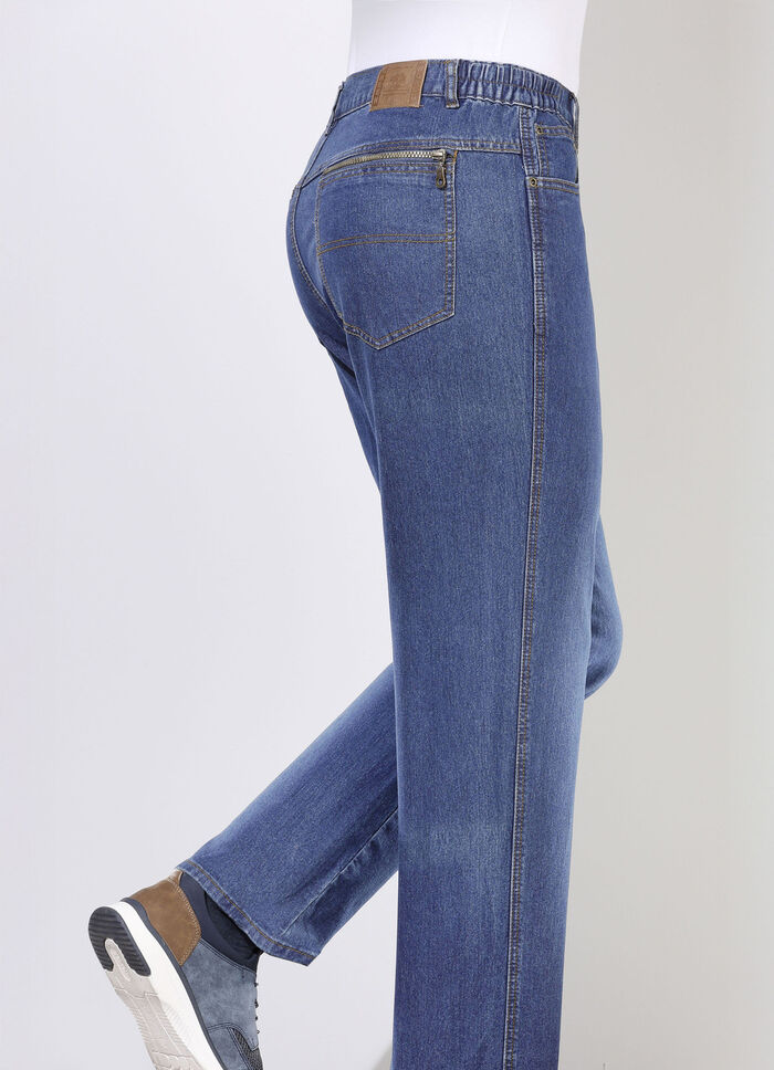 Jeans mit Dehnbundeinsätzen in 3 Farben HELLJEANS