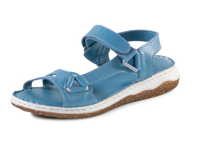 ELENA EDEN Sandale aus weichem Nappaleder JEANS