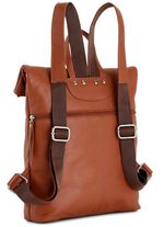 Laurina, Rucksack, Damen, mit zwei verstellbaren Umh&auml;ngeriemen COGNAC