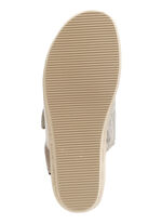 ELENA EDEN Sandale aus Nappaleder und krokogeprägtem Lackleder BEIGE