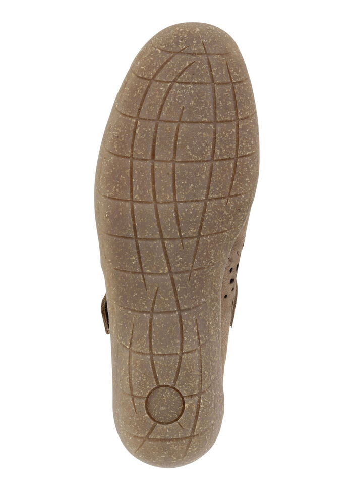ELENA EDEN Slipper aus luftig durchbrochenem Leder COGNAC