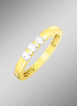 Eleganter Damenring mit 3 Brillanten 