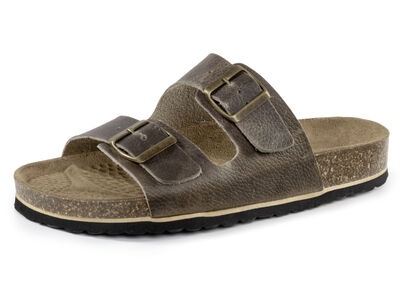 GINO GALANTE, klassische Herren-Pantoletten, Weite H, aus Leder  GINO GALANTE, klassische Herren-Pantoletten, Weite H, aus Leder