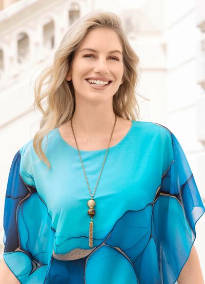 Anh&auml;nger mit Tigerauge-Kugel 