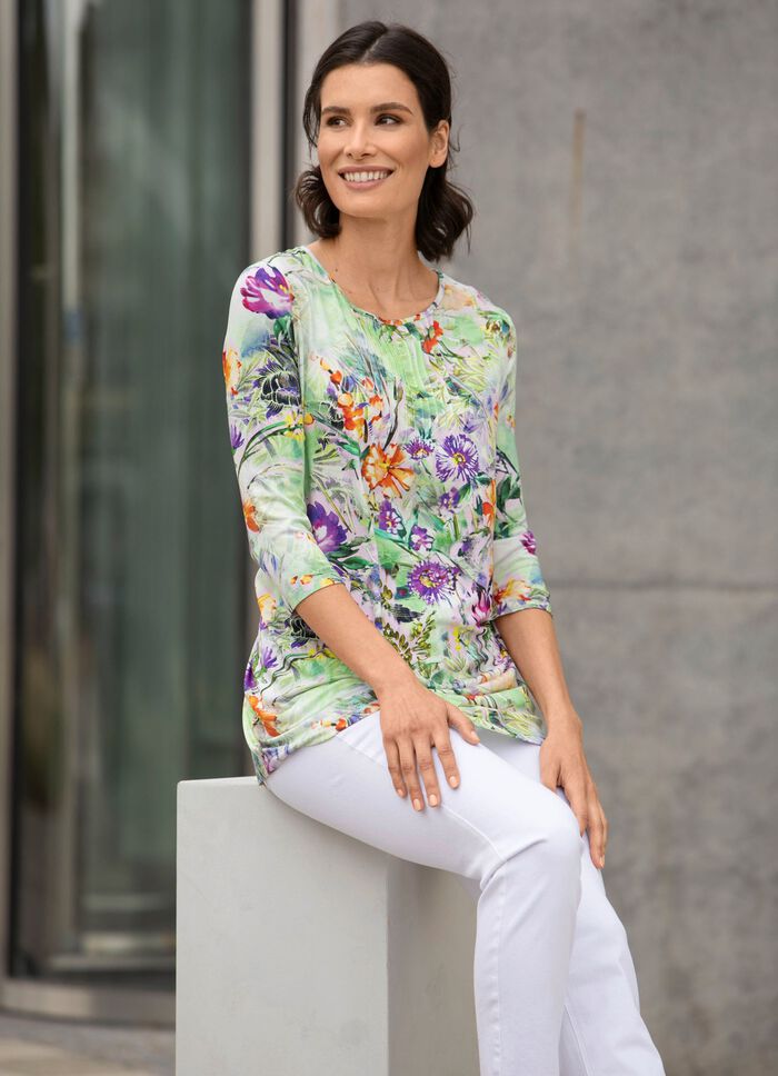 Shirt-Tunika mit farbbrillantem Druck 