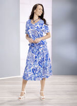 Floral dessinierte Shirt-Tunika 