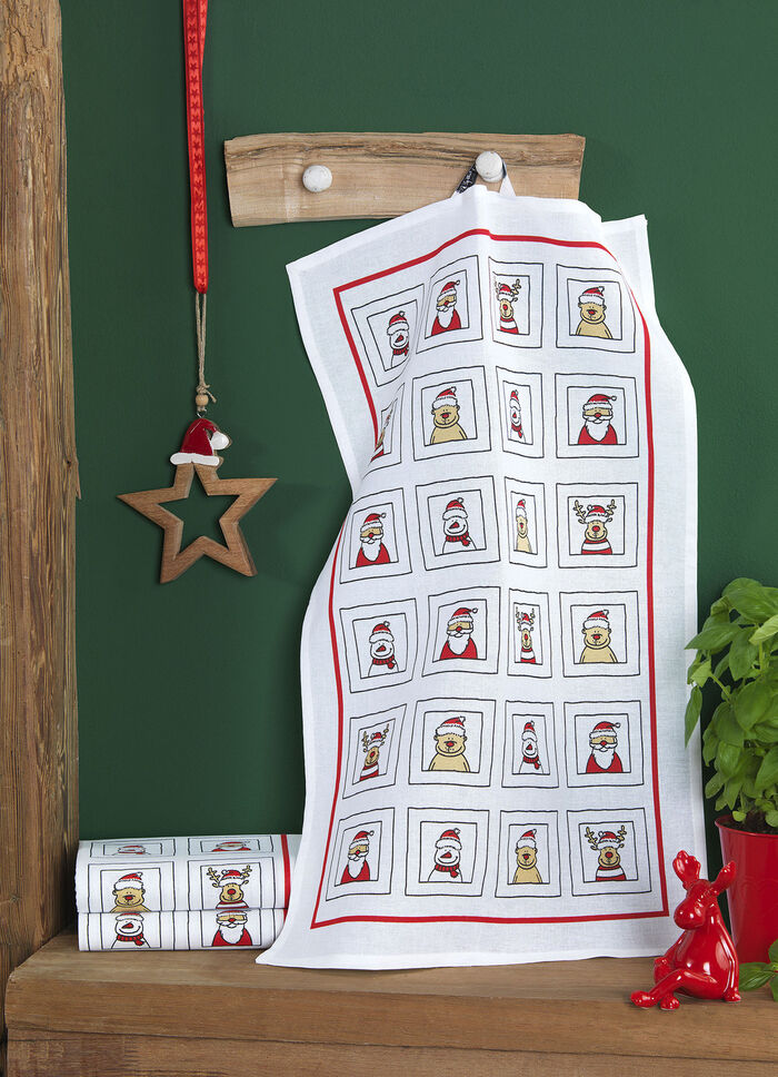 Weihnachtliche Geschirrtücher, 3er-Set 