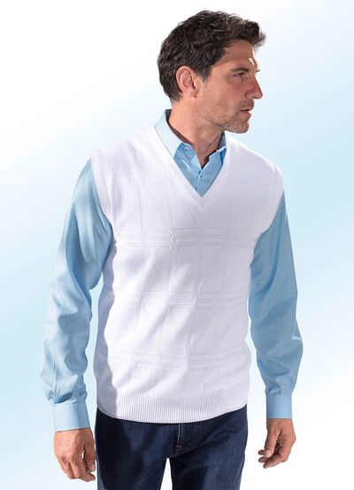 Pullunder mit Strukturmuster in 3 Farben 