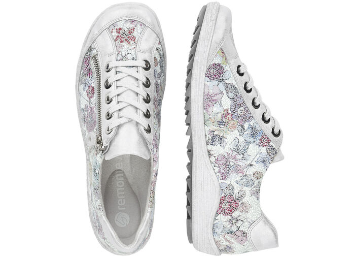 Remonte, elegante Damen-Sneaker, Weite G, mit Reissverschluss SILBER-BUNT