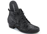 Waldl&auml;ufer Schn&uuml;r-Stiefelette mit floraler Pr&auml;gung 