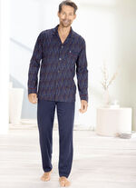Schlafanzug von pastunette for men mit durchgeknöpftem Oberteil 