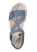Rieker, sportliche Damen-Sandalen, mit zwei Klettspangen BLAU