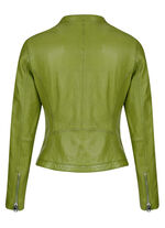 Lederjacke mit Stehkragen 