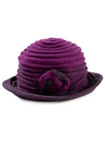 Eleganter Damen-Hut mit dekorativer Blume BEERE