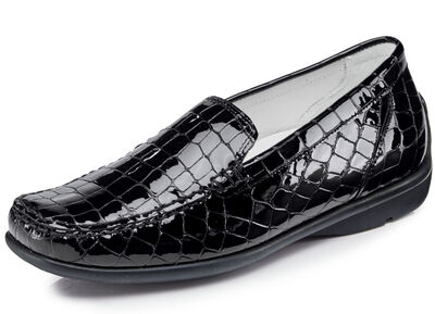 Waldläufer, stilvolle Damen-Slipper, Weite H, mit herausnehmbarem Fussbett 