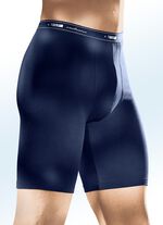 Zweierpack Longpants mit Elastikbund, uni 2X MARINE
