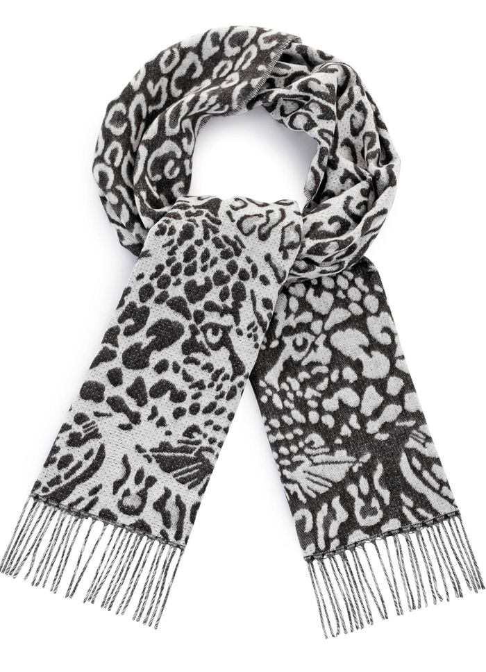 Schal mit Raubtierfell-Dessin 