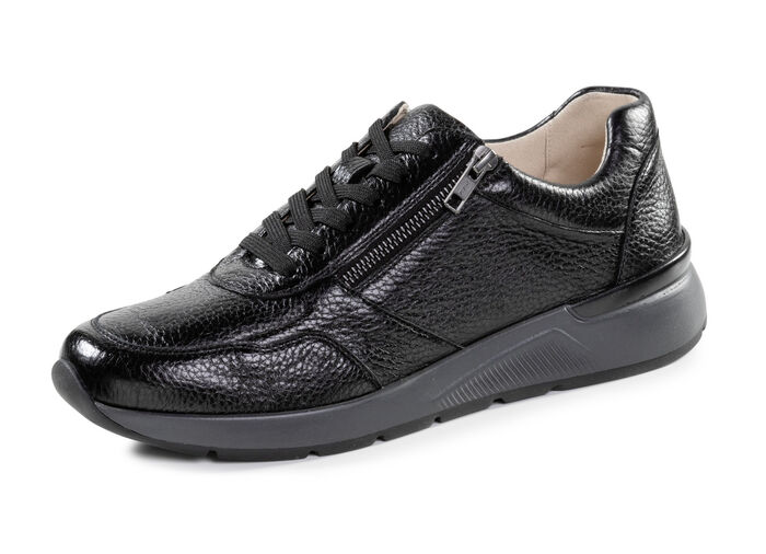 GINO GALANTE, klassische Herren-Sneaker, mit Reissverschluss SCHWARZ