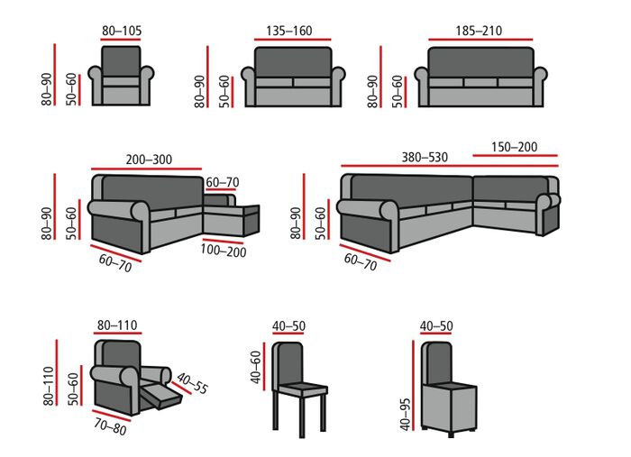 Schützende Stretchbezüge für Sessel und Sofa BLAU