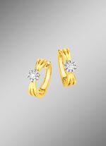 Durchbrochene Klappcreolen mit 20 Brillanten 