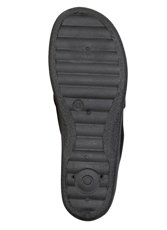 Klassische Herren-Hausschuhe, mit Gummizug SCHWARZ