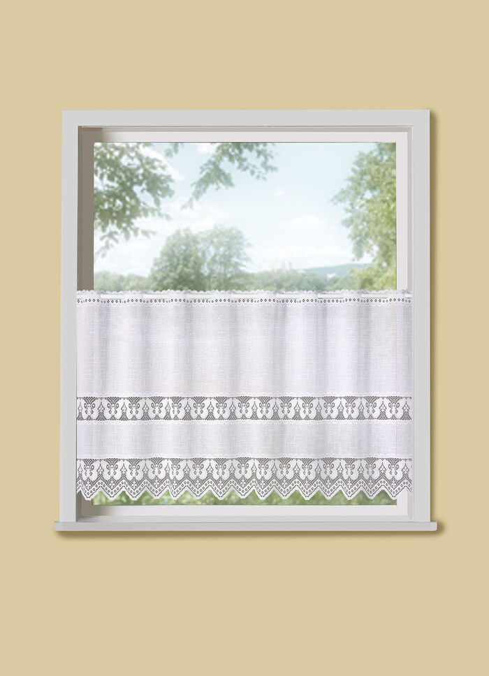 Kurzvorhang Schmetterlings-Spitze mit Stangendurchzug 