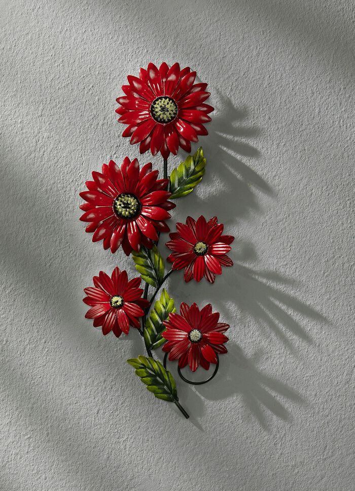 Wanddekoration mit Blumen 