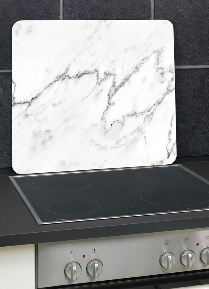 Wandblende aus Glas in Marmor-Optik 