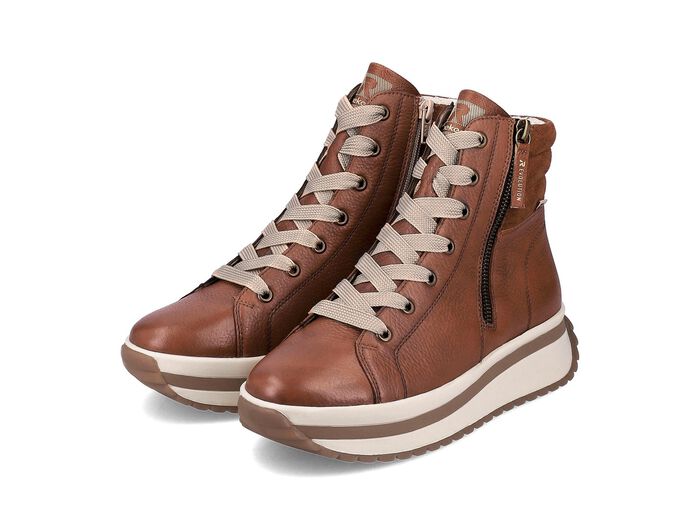 Rieker, trendige Damen-Boots, Winterschuhe, mit herausnehmbarem Fu&szlig;bett BRAUN