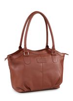 Laurina, Tasche, Damen, aus Leder COGNAC