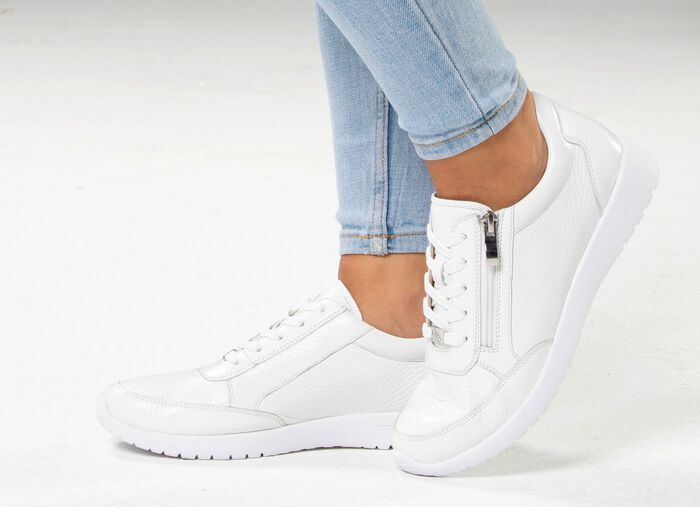 ELENA EDEN, komfortable Damen-Sneaker, Weite G, mit herausnehmbarem Fussbett WEISS