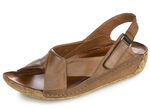Gemini Sandale aus weichem Leder COGNAC
