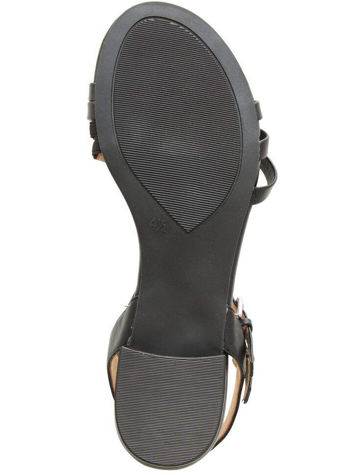 Caprice Sandalette aus teilweise metallisiertem Nappaleder SCHWARZ