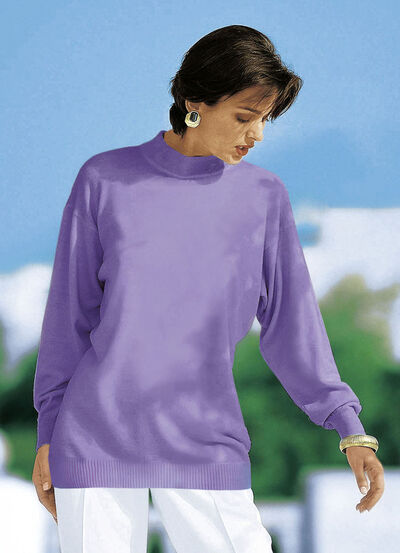 Pullover in Feinstrick mit Schurwolle 