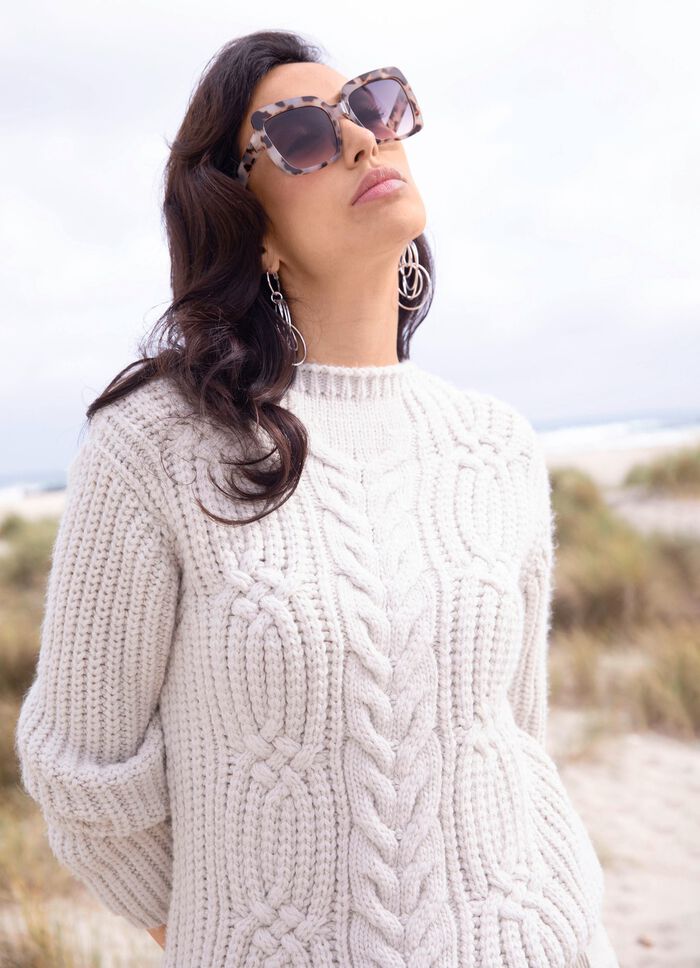 Pullover in flauschig weichem Grobstrick 