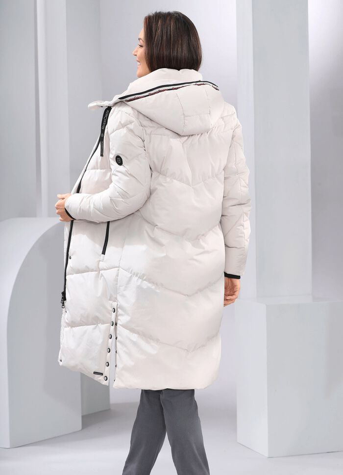 Mantel mit fester Kapuze 