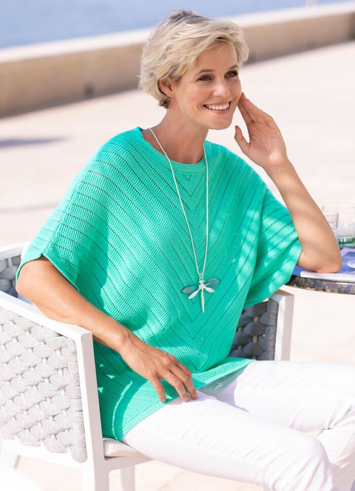 Pullover in Fledermausform MINT
