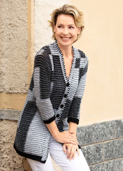 Strickjacke mit Strukturmuster 