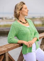 Strickjacke in feiner Melangeoptik 