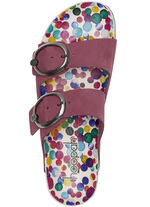 Andrea Conti Pantolette mit bunt bedrucktem Lederfussbett BORDEAUX