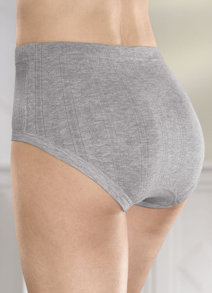 Fünferpack Slips mit Jacquard-Dessin 
