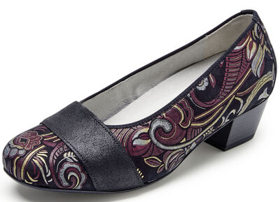 Waldläufer, bequeme Damen-Pumps, Weite K, mit herausnehmbarem Fussbett 