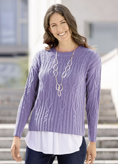 Pullover in Strukturmix 