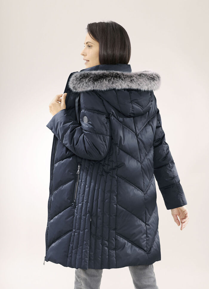 Funktions-Kurzmantel mit fester Kapuze NAVY