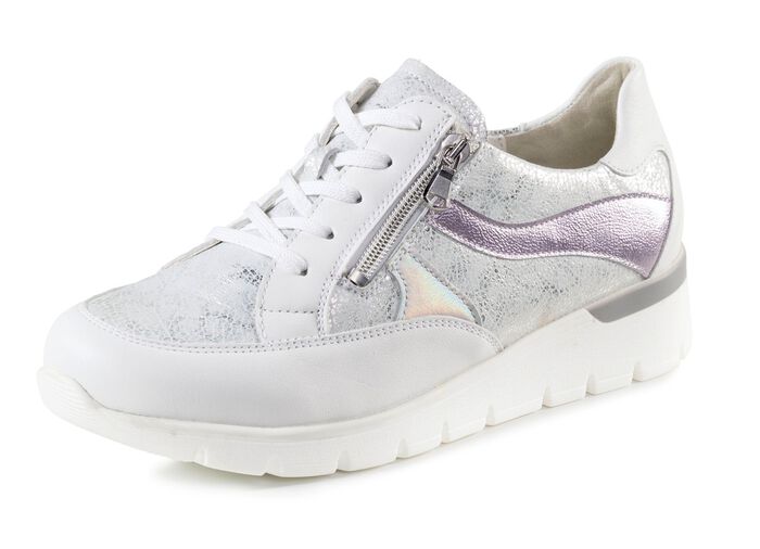 Waldl&auml;ufer Schn&uuml;r-Sneaker mit Metallic-Pr&auml;gung 