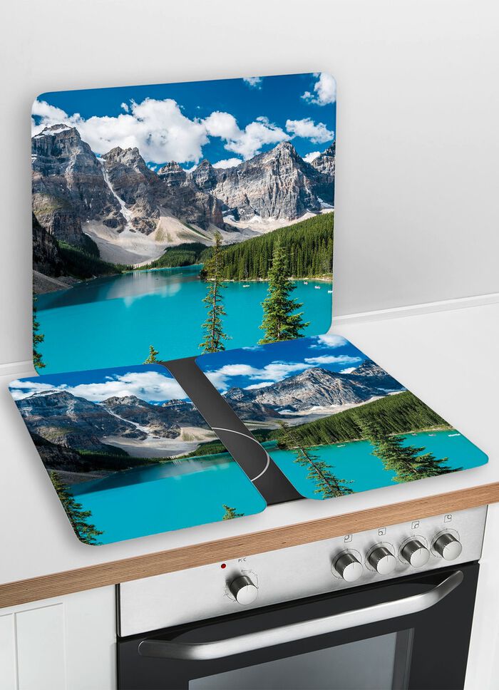 Herdabdeckplatten Bergsee, 2er-Set 