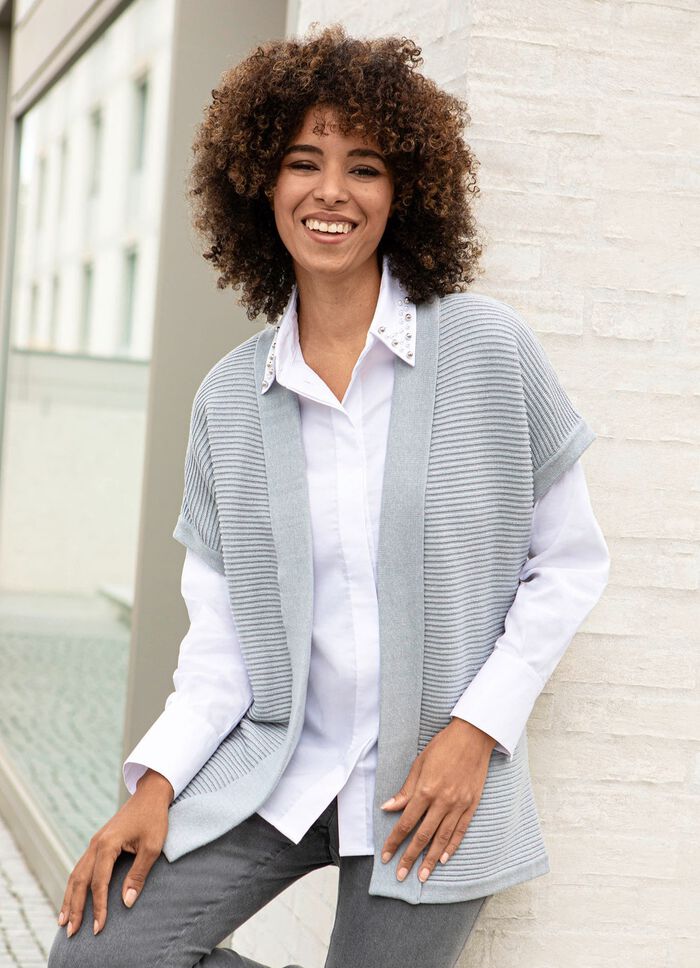 Gilet mit Strukturmuster 