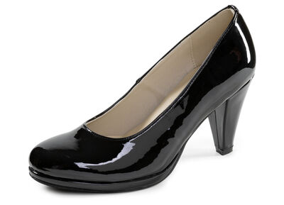 Andrea Conti, schicke Damen-Pumps, aus glänzendem Lackmaterial 