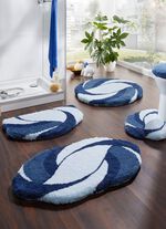 Barfussweiche Badvorleger von Kleine Wolke BLAU